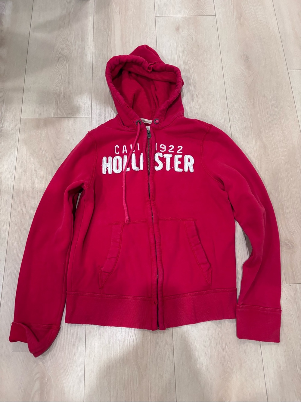 Hollister Hot Pink Full-Zip Hooded Sweatshirt
